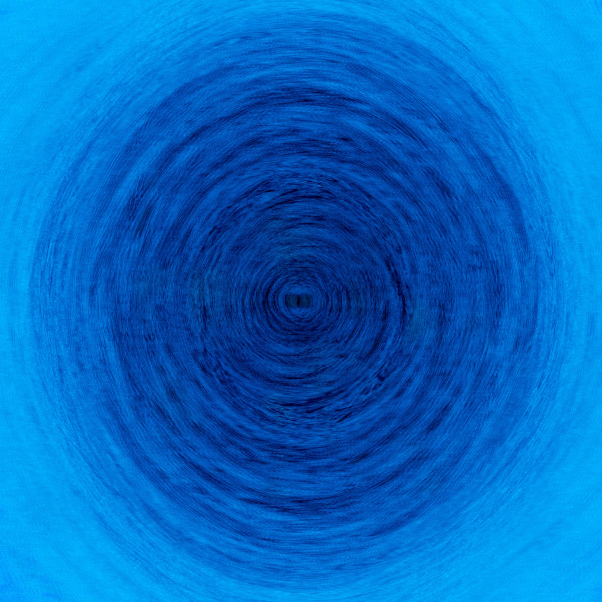 Sungyong Hong Abstract Painting - Heuristic #02 [Blue, Sky, 3D, Lenticular, New media, Circle, Galaxy, Space]