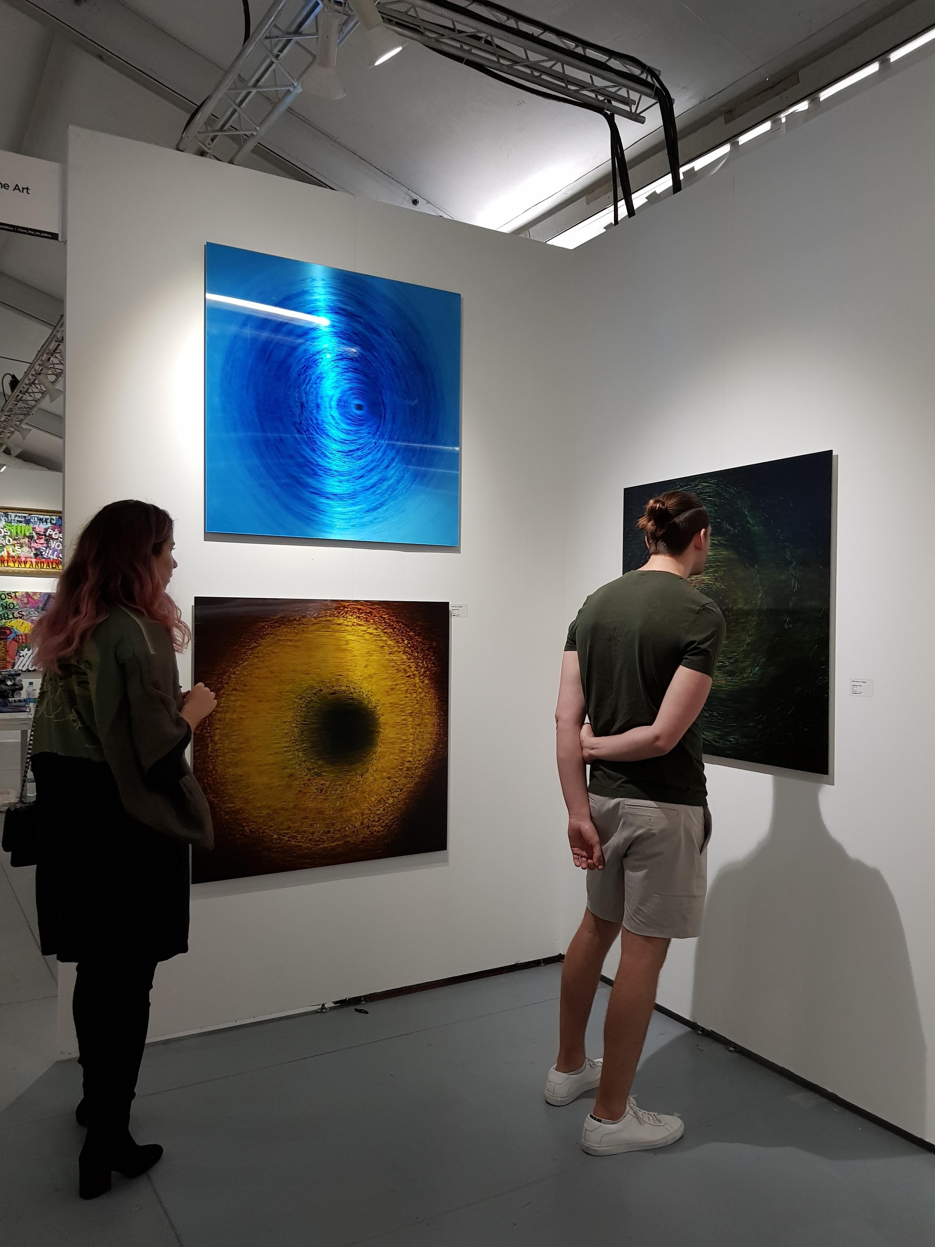 Heuristic #04 [Negro, Verde, Amarillo, 3D, Lenticular, Nuevos medios, Círculo, Space] en venta 1