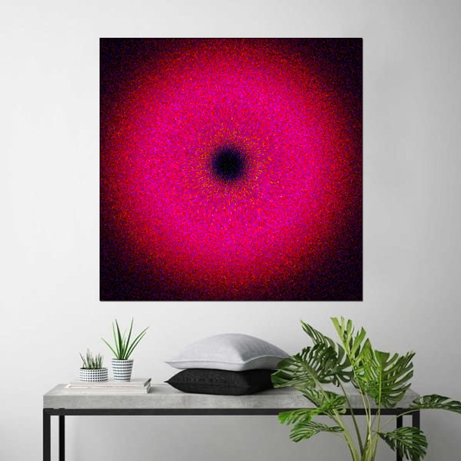 Heuristic #16 [Black, Pink, 3D, Lenticular, New media, Circle, Galaxy, Space] For Sale 1