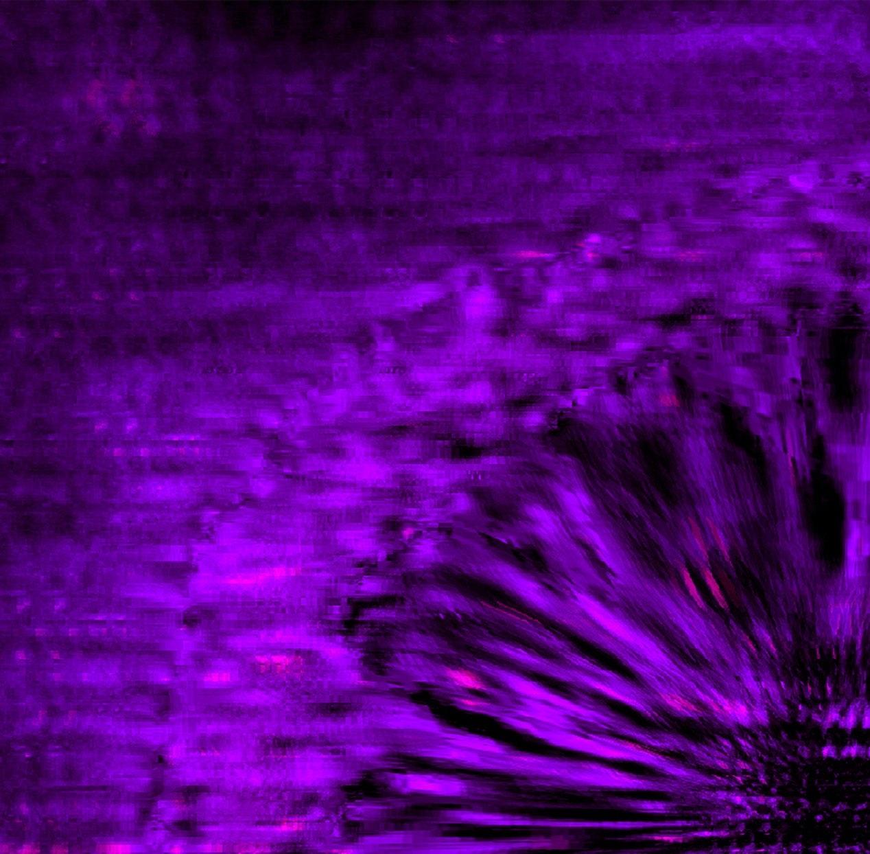 Noise #09 [Black, Purple, 3D, Lenticular, New media, Circle, Galaxy, Space] - Painting by Sungyong Hong