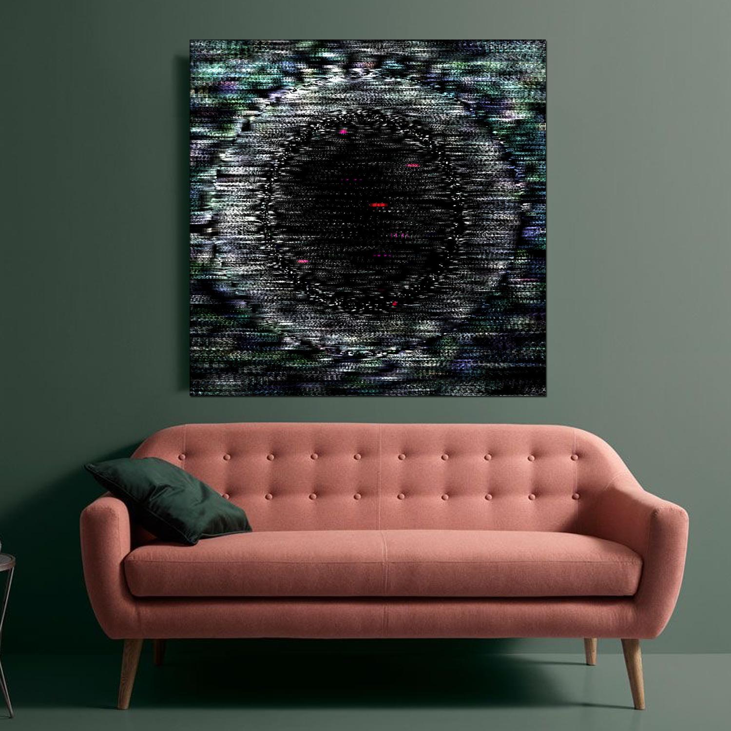 Noise #12 [Black, White, 3D, Lenticular, New media, Circle, Galaxy, Space] - New Media Painting by Sungyong Hong