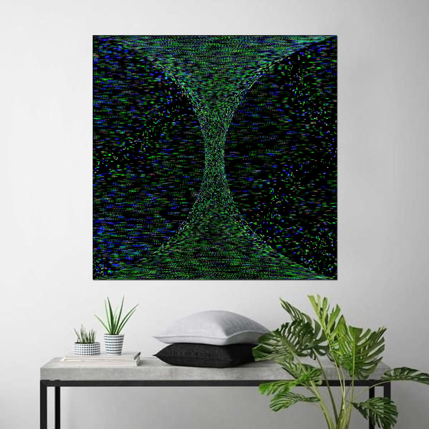 Noise #13 [Black, Blue, Green, 3D, Lenticular, New media, Galaxy, Semicircle] For Sale 2