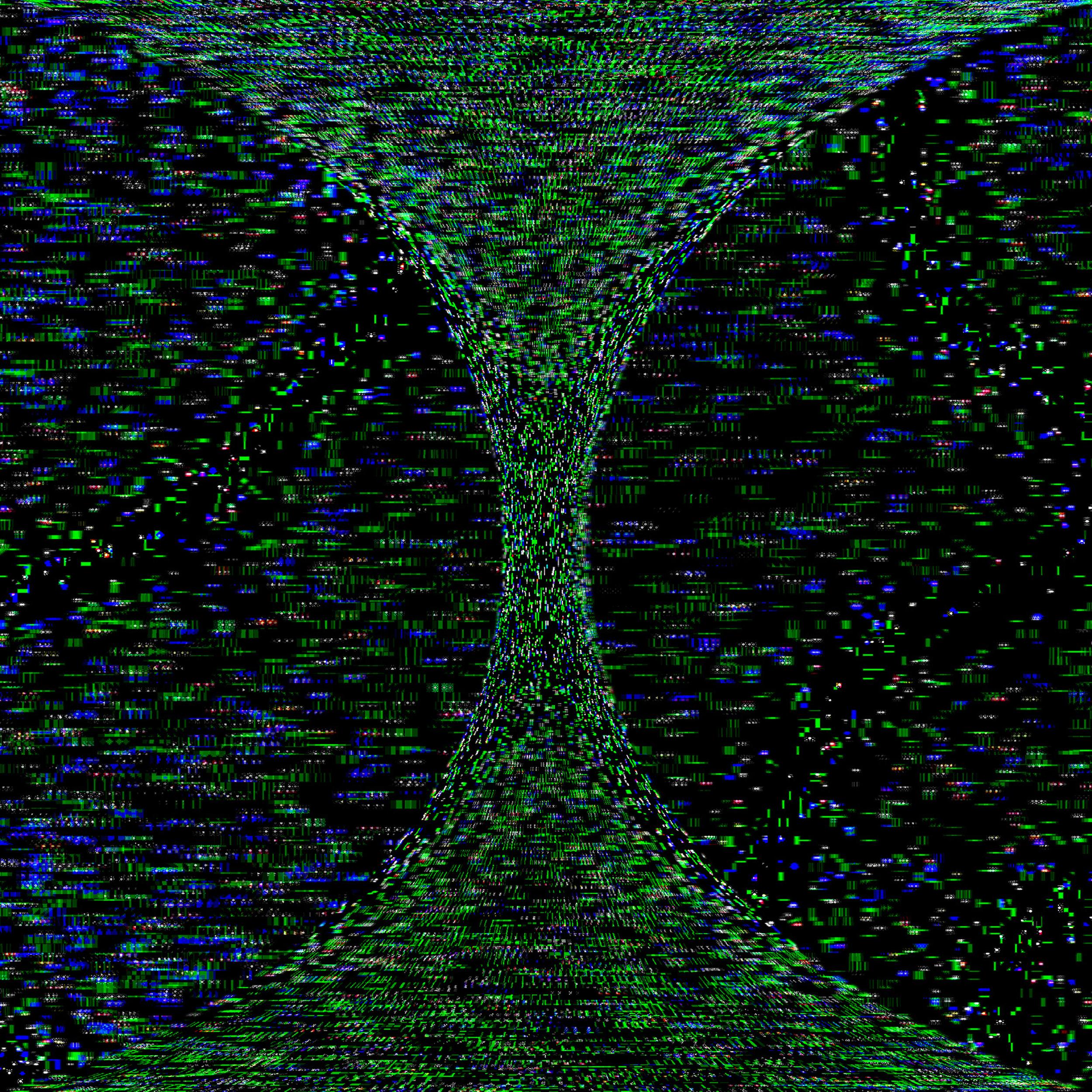 Noise #13 [Black, Blue, Green, 3D, Lenticular, New media, Galaxy, Semicircle] - Mixed Media Art by Sungyong Hong
