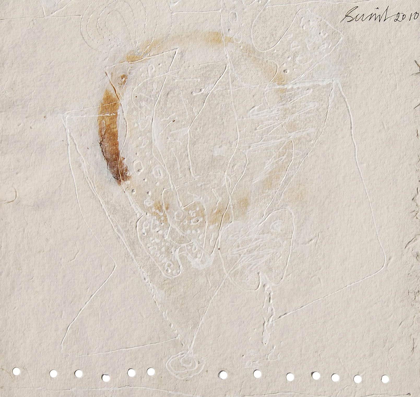 Collage Series II, Abstracto, Técnica mixta sobre papel por el artista Sunil Das 