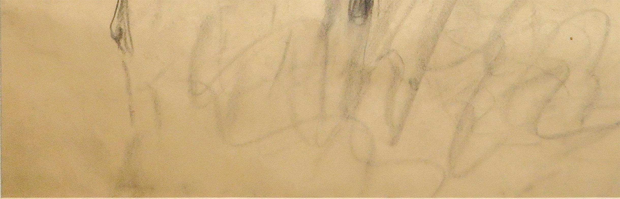 Cavalli primordiali, carboncino su carta dell'artista indiano Sunil Das 