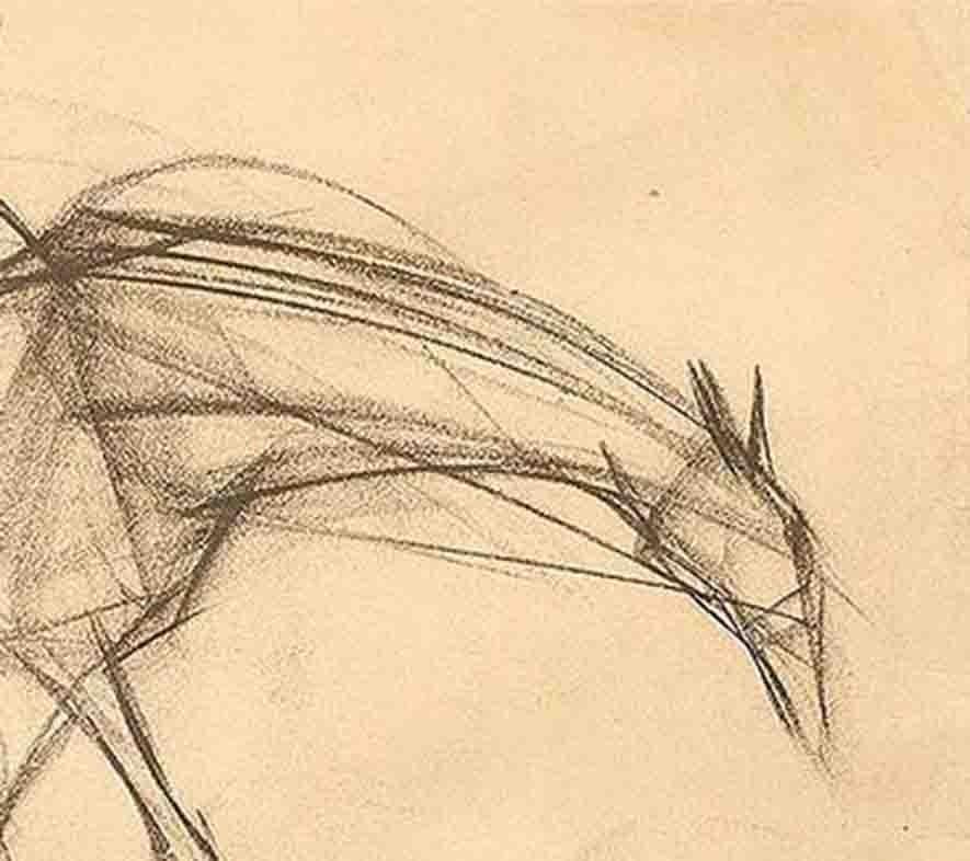 Sunil Das - Early Horses IX - 21 x 34 inches (unframed size)
Charcoal on Paper
Inclusive of shipment in ready to hang form.

Sunil Das was one of India's most important postmodernist painters and rose to prominence through his drawings of horses. He