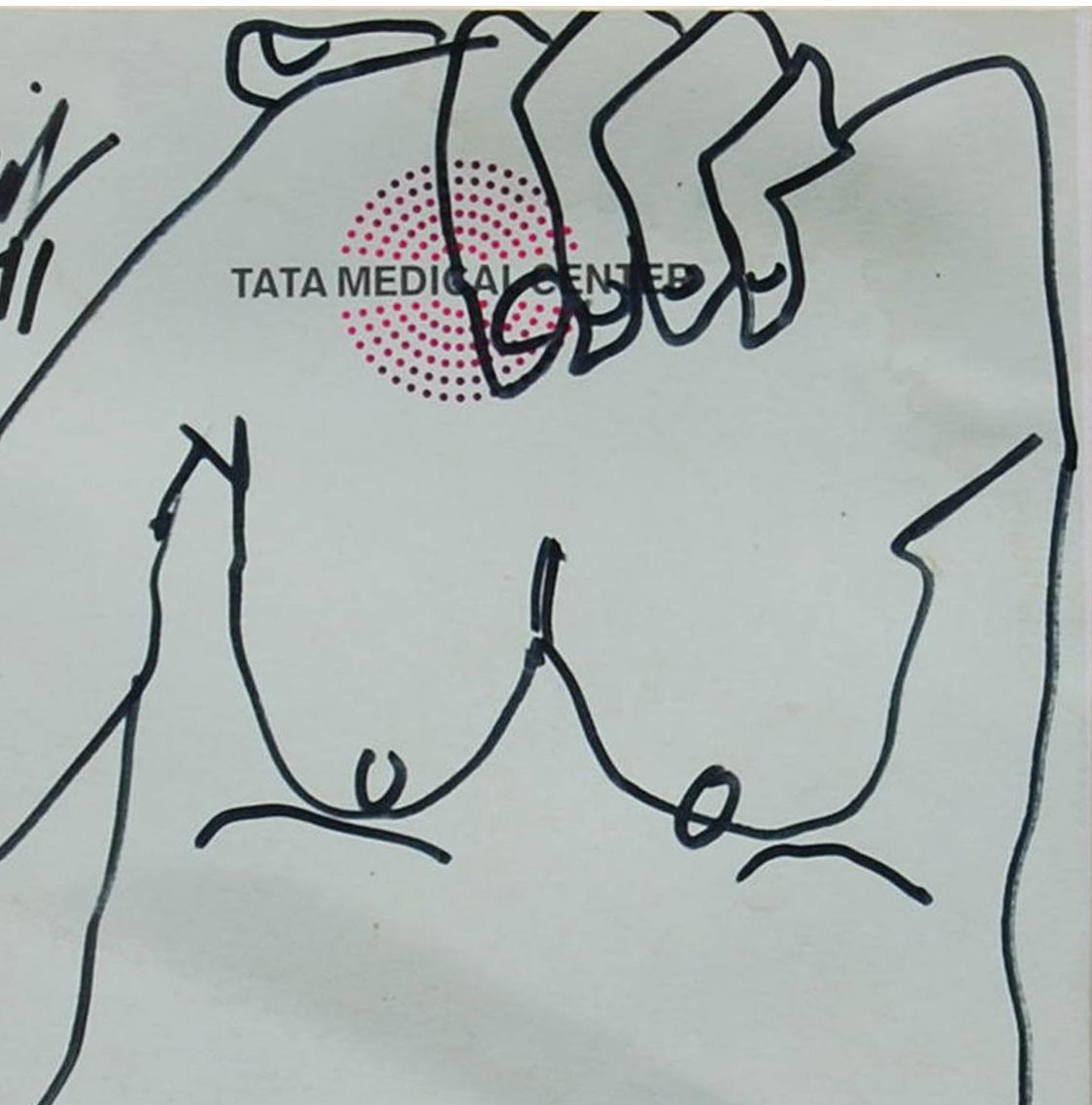 Serie Erótica I, Dibujo de Desnudo, Pluma y Tinta sobre Papel, Blanco y Negro 