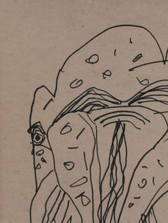 Ganesha, God, Elephant Headed, Ink on paper by Master Indian Artist "In Stock"