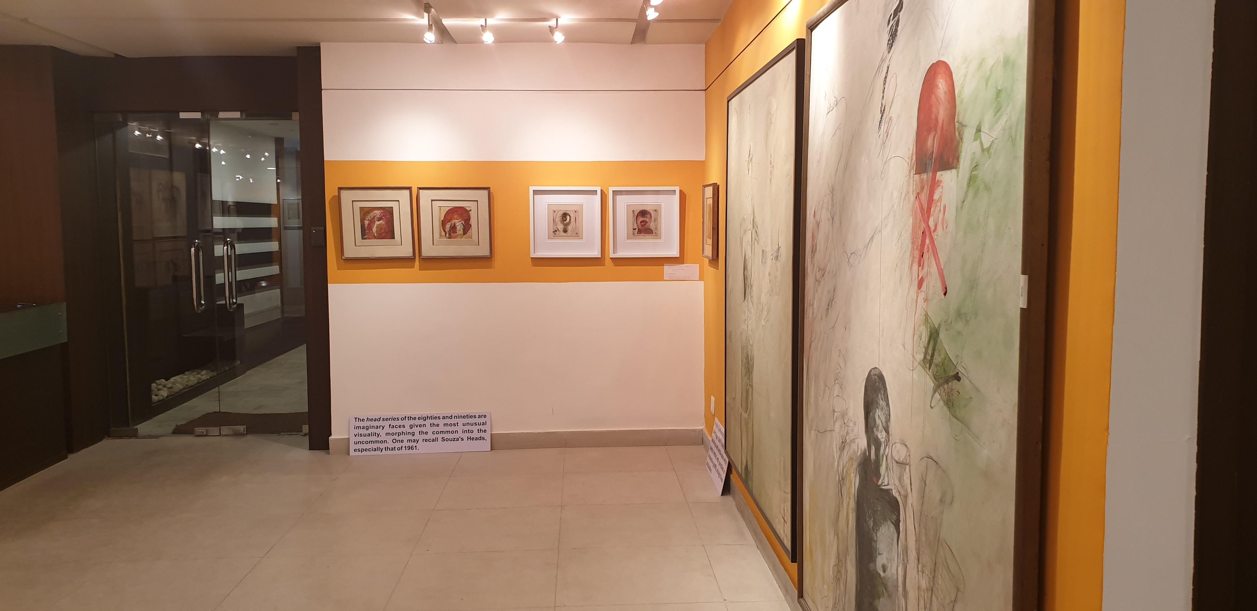 Head, Mixed Media by Master Indian Artist Sunil Das  (Set of 2 works)