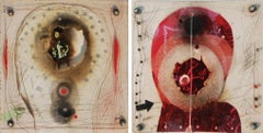 Head, Mixed Media by Master Indian Artist Sunil Das  (Set of 2 works)"In Stock"