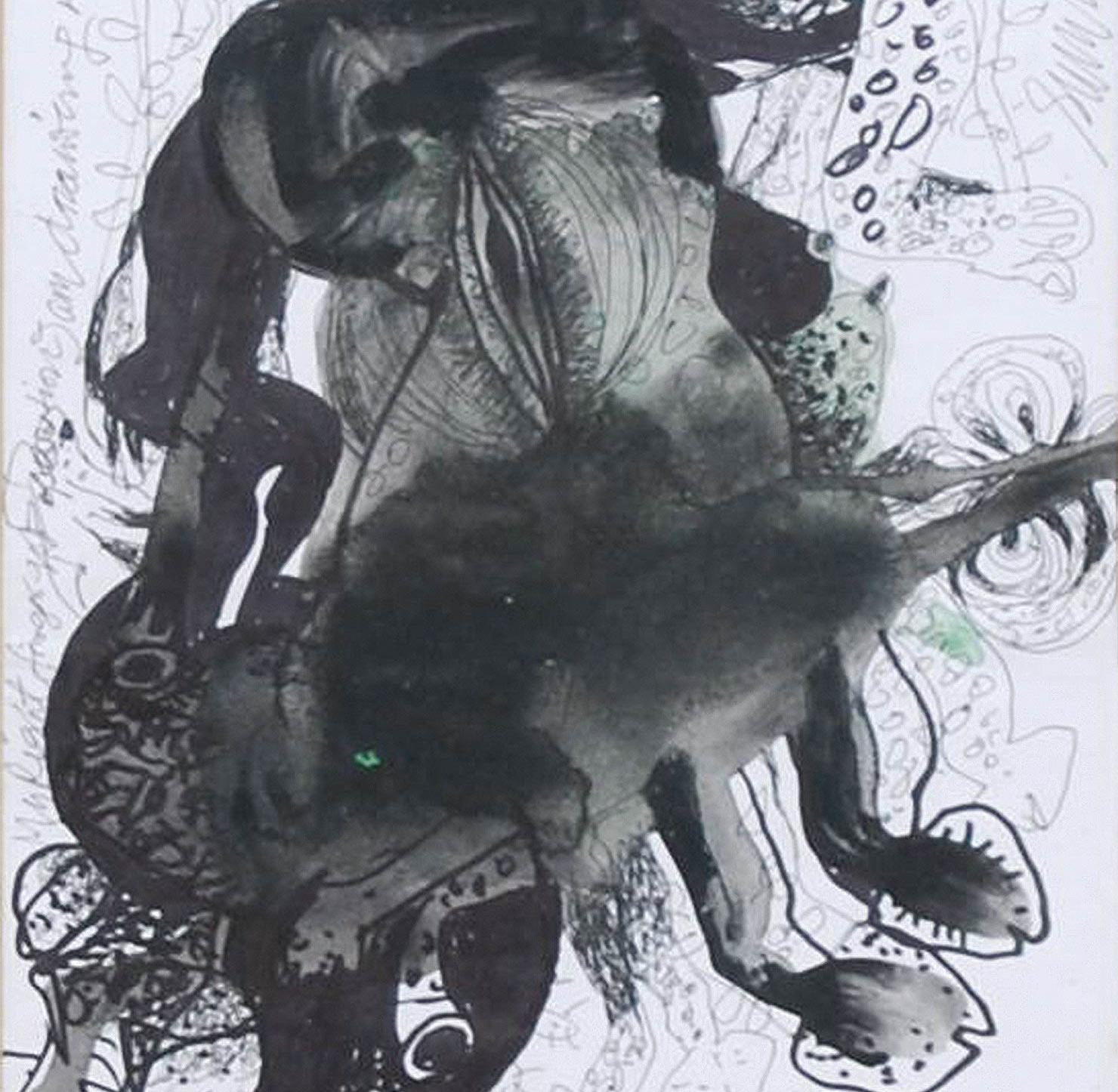 Ink Drawings on Thick Paper, Black & White by Padma Shree Awardee 