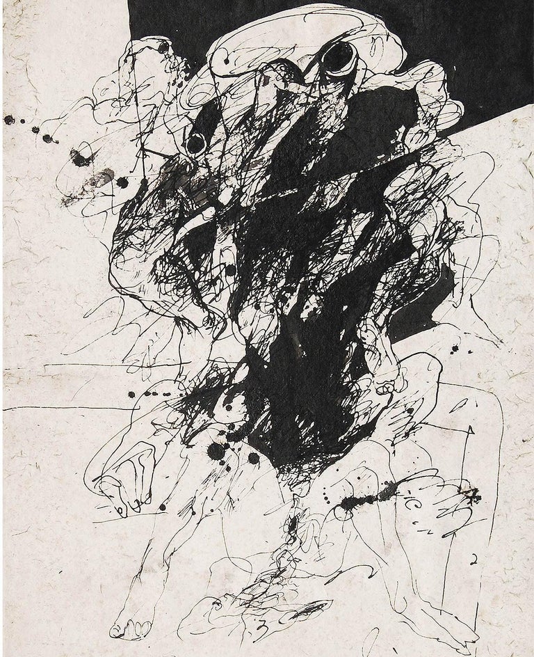Sunil Das - Ink Drawings, Pen and Ink on Handmade Paper, Black and White by  Sunil Das "In Stock" For Sale at 1stDibs | handmade drawings, das pen,  black and white ink drawings