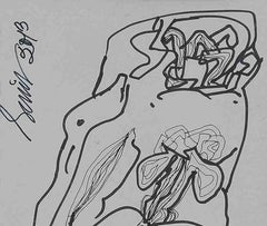 Making Love Series III, Nude, Pen & Ink Paper by Modern Indian Artist "In Stock"