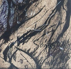 Nudo, inchiostro, pastello, carboncino su carta dell'artista indiano Sunil Das "In magazzino".