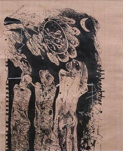 Untitled, Mixed Media on Paper by Indian Modern Artist Sunil Das "In Stock"