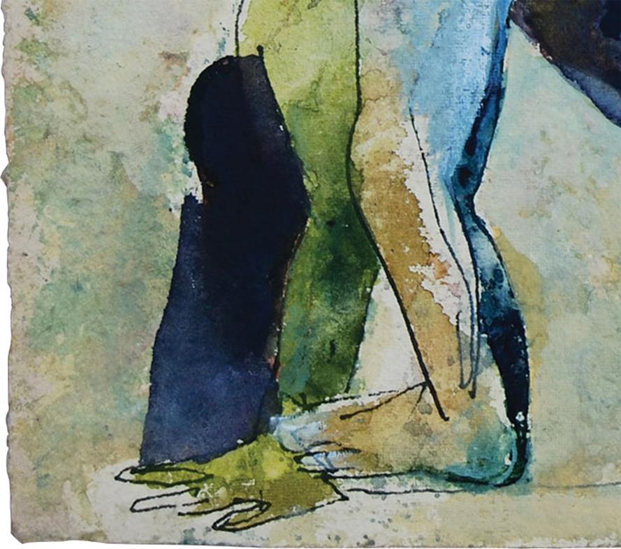 Sunil Das - Nude Woman & Horse - 9 x 8.5 inches (unframed size)
Mixed Media on Thick Paper
Free Shipping Without Frame 

Sunil Das (1939-2015) was a Master Modern Indian Artist from Bengal. Extremely successful right from his college days, Sunil Das