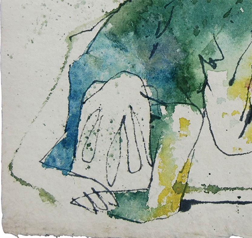 Sunil Das - Nude Woman & Horse - 9 x 8.5 inches (unframed size)
Mixed Media on Thick Paper
Free Shipping Without Frame 

Sunil Das (1939-2015) was a Master Modern Indian Artist from Bengal. Extremely successful right from his college days, Sunil Das