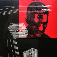 Senza titolo, Acrilico su tela e cartone di un artista contemporaneo "In magazzino".