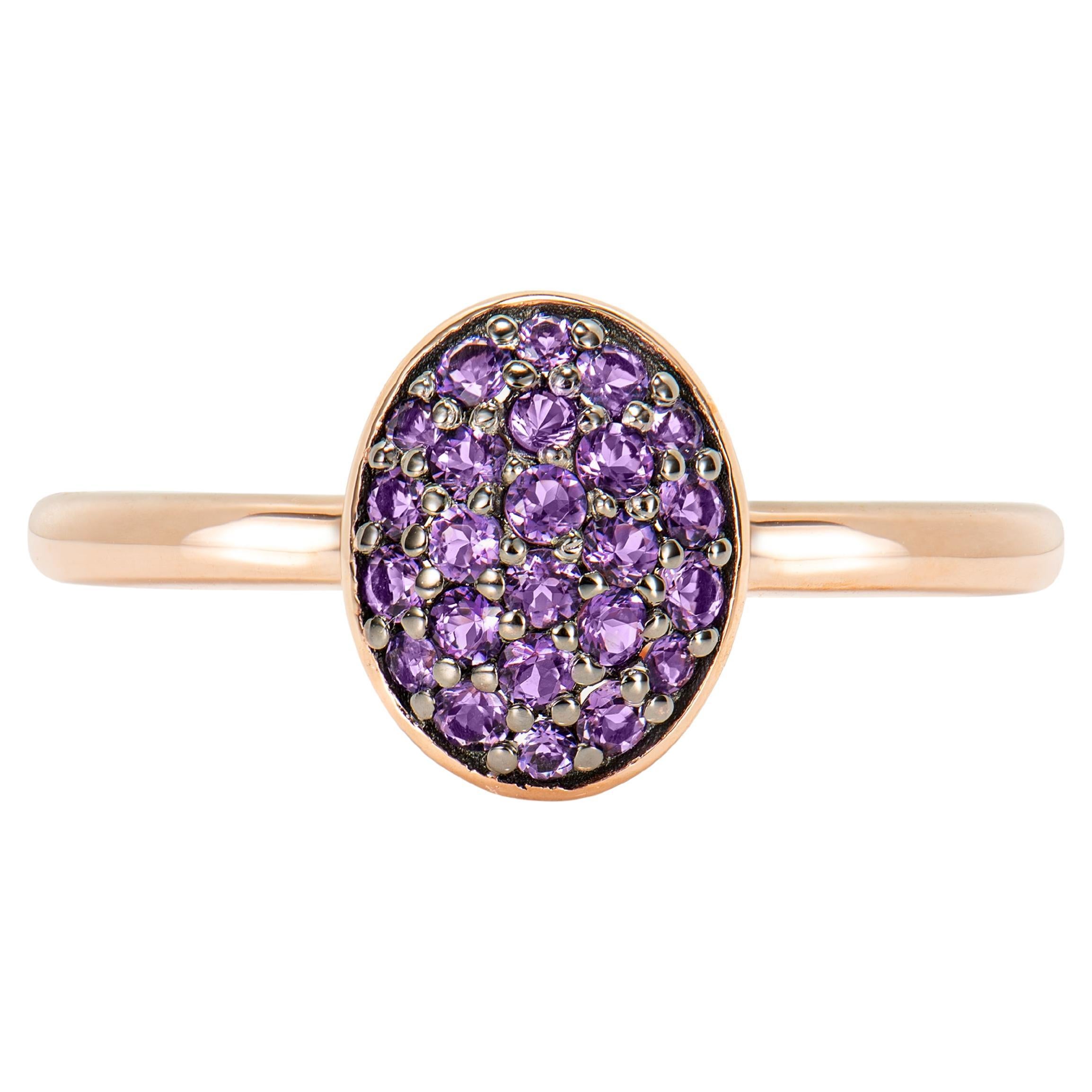 Sunita Nahata Amethyst 0.258ct. Fancy Ring in 18KRG.