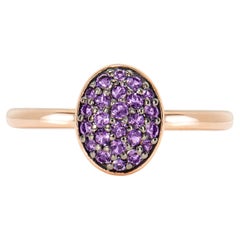 Sunita Nahata Amethyst 0.258ct. Fancy Ring in 18KRG.