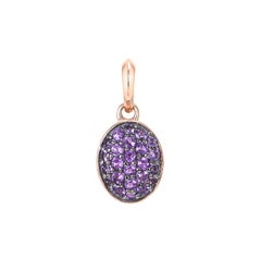 Sunita Nahata Amethyst 0.258ct. Pendentif en or rose 14 carats...