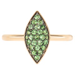 Sunita Nahata Tsavorite 0.35ct. Fancy Ring in 14Karat Yellow Gold.