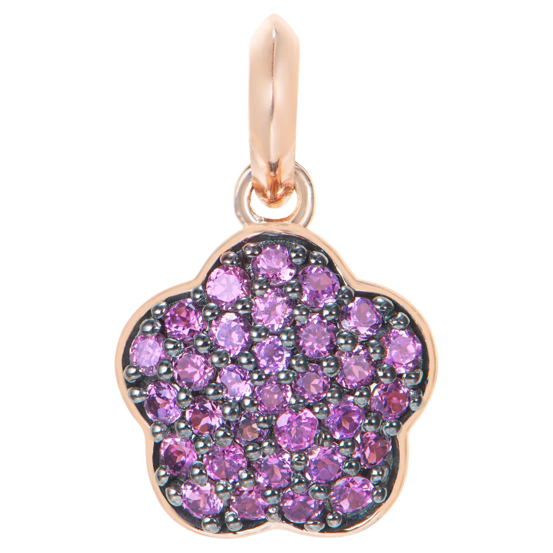 Sunita Nahata Rhodolite 0.52 carats Pendentif en or rose 14 carats.