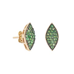 Sunita Nahata Tsavorite 0.71ct. Earrings in 14Karat Yellow Gold.