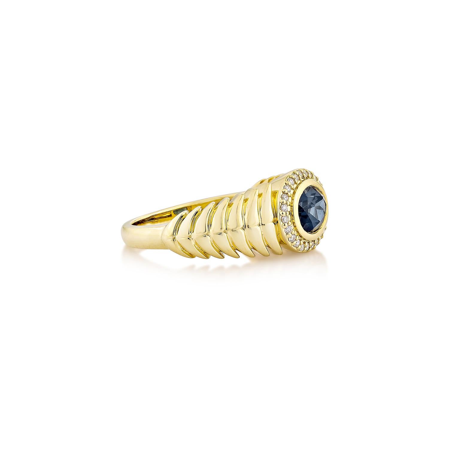 Introducing a new fancy ring design that embodies luxury, fashion, and personal style. One establishing piece is a London blue topaz fancy ring set with stunning diamonds. This ring, made of 18karat yellow gold, has an attractive and timeless