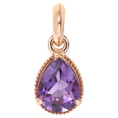 Sunita Nahata Amethyst 0.88ct. Pendentif en or rose 14 carats...