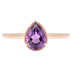 Sunita Nahata Amatista 1.02ct. Anillo de fantasía en oro rosa de 14 quilates.