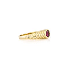 Sunita Nahata Rhodolite 1.11ct. Fancy Ring in 18Karat Yellow Gold.