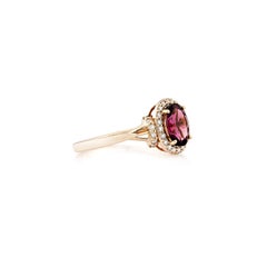 Sunita Nahata Rhodolite 1.50ct. Fancy Ring in 14KRG with White Diamond.