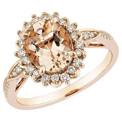 Sunita Nahata Morganit 1.62ct. Fancy Ring aus 14KRG mit Diamant.