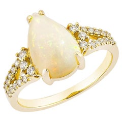 Sunita Nahata Ópalo etíope 1,91ct. Anillo Fantasía en 18KYG con Diamante.