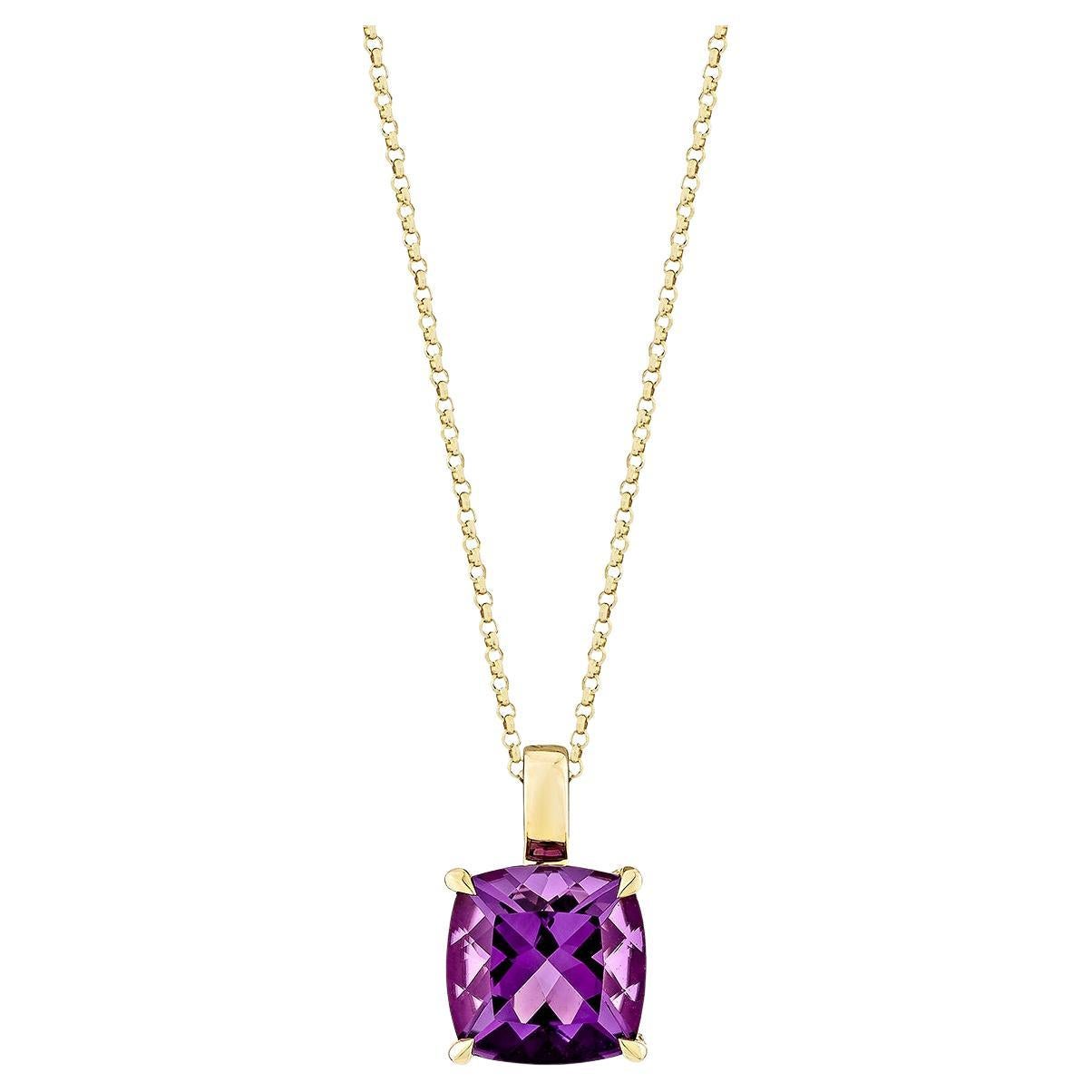 Sunita Nahata Amethyst 1.95 Karat. Anhänger aus 14 Karat Gelbgold.