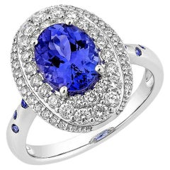 Sunita Nahata Tansanit & Blauer Saphir 1.95 Karat. Ring aus 18KWG mit Diamant.