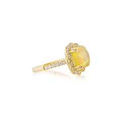 Sunita Nahata Ethiopian Opal 2.01ct. Fancy Ring in 18KYG with White Diamond.