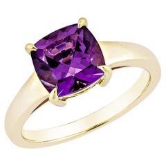 Sunita Nahata Amethyst 2.04ct. Bague fantaisie en or jaune 14 carats.
