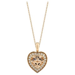 Sunita Nahata Morganit 2.15ct. Anhänger aus 18 KaratRG mit weißem Diamanten.