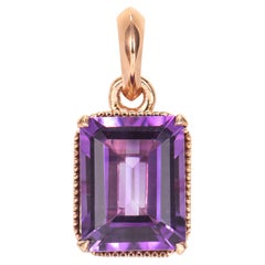 Sunita Nahata Amethyst 2.20ct. Pendentif en or rose 14 carats...