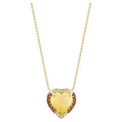 Sunita Nahata Opale et tourmaline 2.42ct. Pendentif en 18 carats avec diamants.