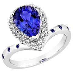 Sunita Nahata Tanzanita y zafiro azul 2.51 ct. Anillo en 18KWG con Diamante.