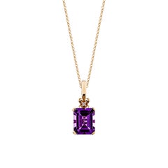 Sunita Nahata Amethyst 3.03ct. Pendant in 14Karat Rose Gold with Diamond.
