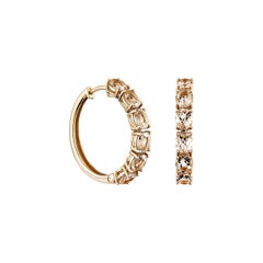 Sunita Nahata Morganit 3,90ct. Creolen aus 14 Karat Roségold.