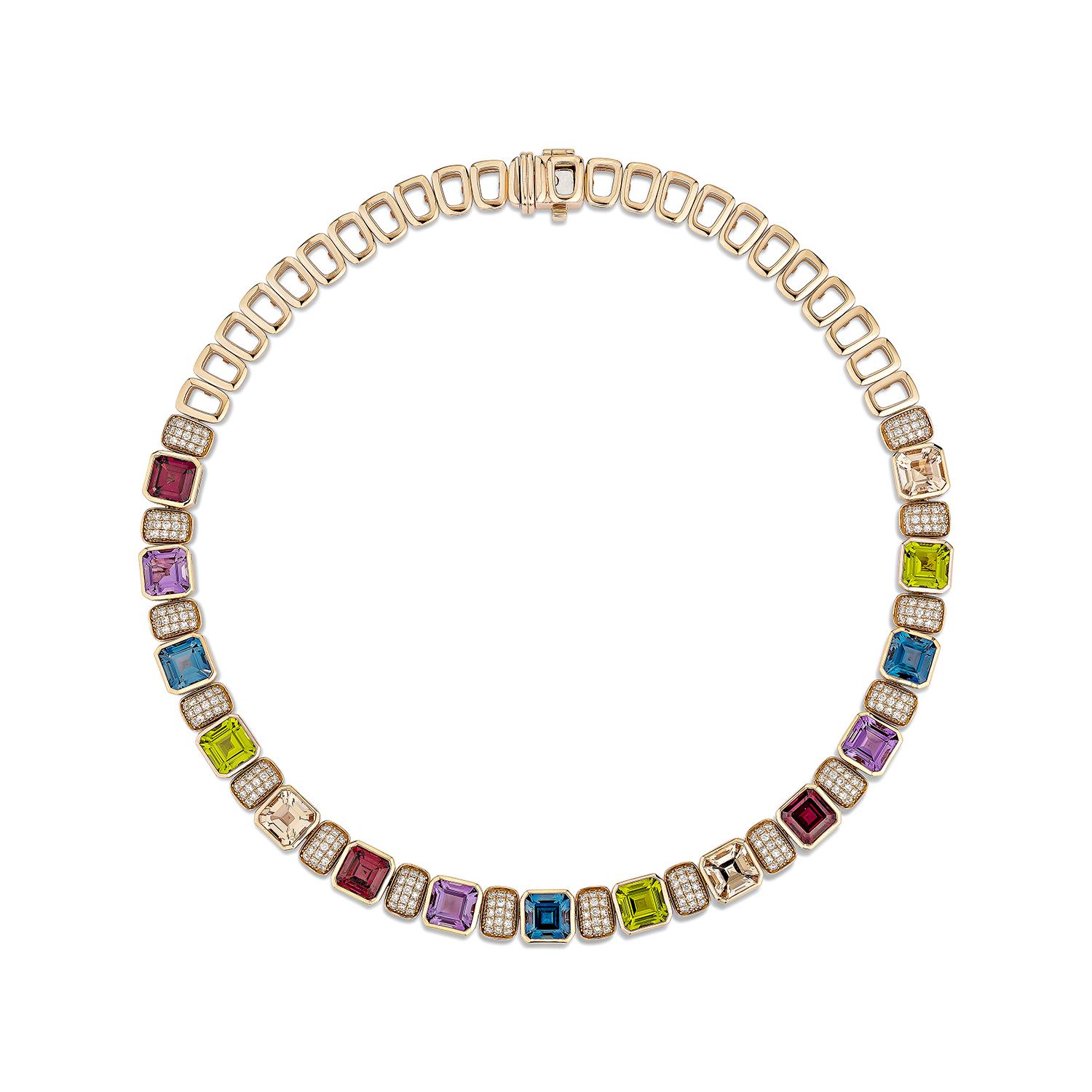 Glamorous Gemstones - Sunita Nahata started off her career as a gemstone trader, and this particular collection reflects her love for multi-colored gemstones. The pieces in this collection are exclusively curated by Sunita to present unique items