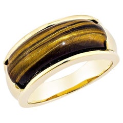 Sunita Nahata Tiger Eye 4.27ct. Fancy Ring in 18Karat Yellow Gold.