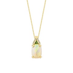 Sunita Nahata Opal 4.64ct. Pendant in 18KYG with Tsavorite & Diamond.