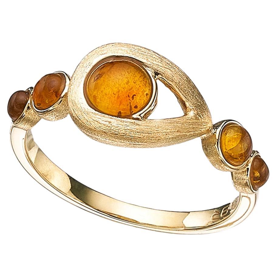 Sunita Nahata Ambra 0,32ct. Anello fantasia in oro giallo 18 carati.