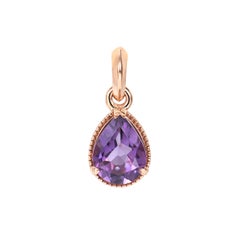 Sunita Nahata Amethyst 0.88ct. Pendant in 14Karat Rose Gold..